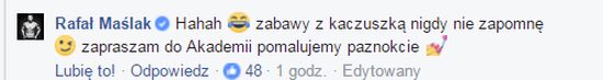 Gojdź do Maślaka: Rafałku, Kochanie następnym razem dam nóżkę do pocałowania...