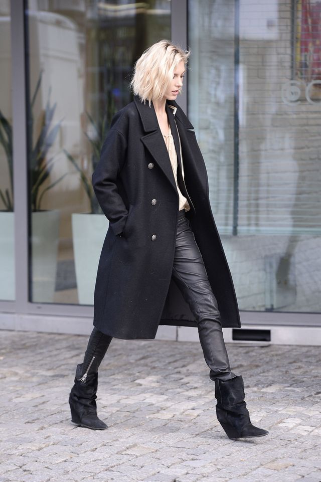 Anja Rubik w skórzanych biodrówkach, Sokołowska w puchowym płaszczu (ZDJĘCIA)