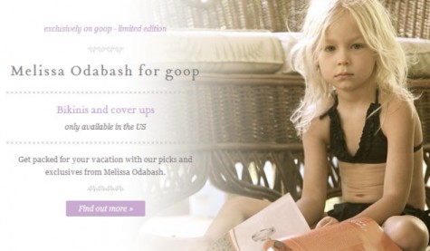 Gwyneth Paltrow skrytykowana za promocję bikini dla dzieci 