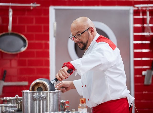 Katarzyna Skrzynecka i Piotr Gąsowski w Hell's Kitchen