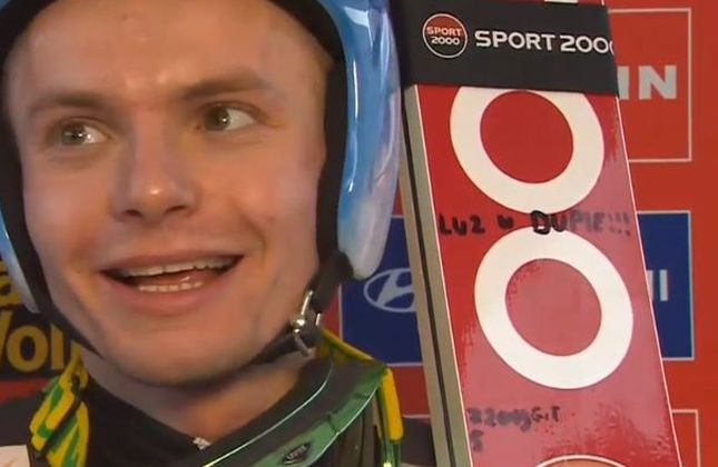 Jan Ziobro i wulgarny napis na jego nartach (FOTO)