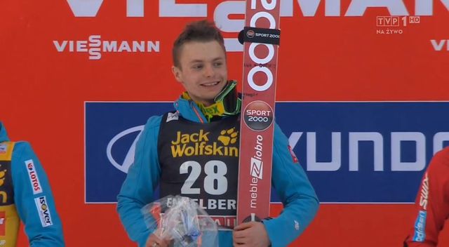 Jan Ziobro i wulgarny napis na jego nartach (FOTO)