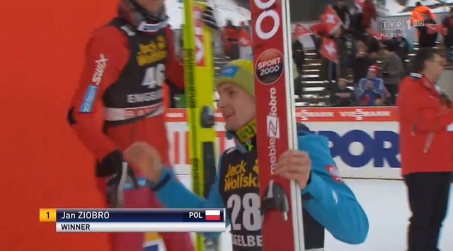 Jan Ziobro i wulgarny napis na jego nartach (FOTO)