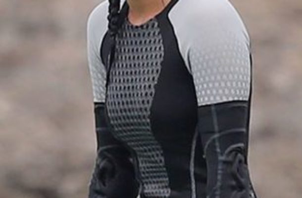 Jennifer Lawrence i Josh Hutcherson na planie filmu Catching