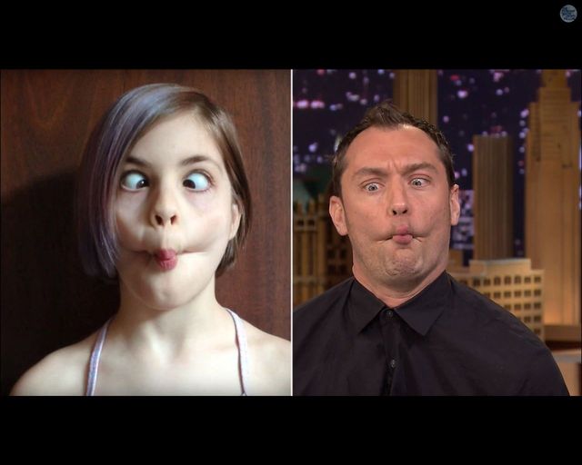 Fallon i Law robią naśladują głupie miny dzieci [VIDEO]