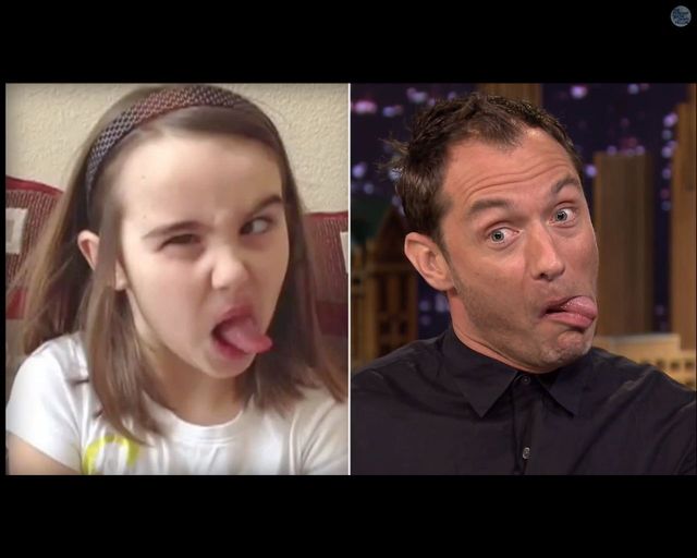 Fallon i Law robią naśladują głupie miny dzieci [VIDEO]