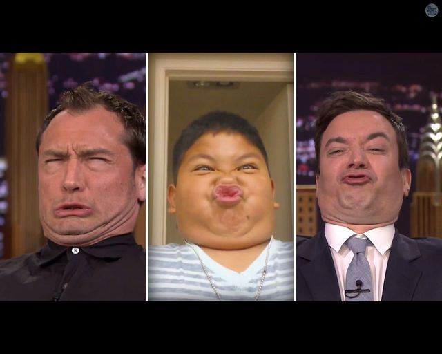 Fallon i Law robią naśladują głupie miny dzieci [VIDEO]