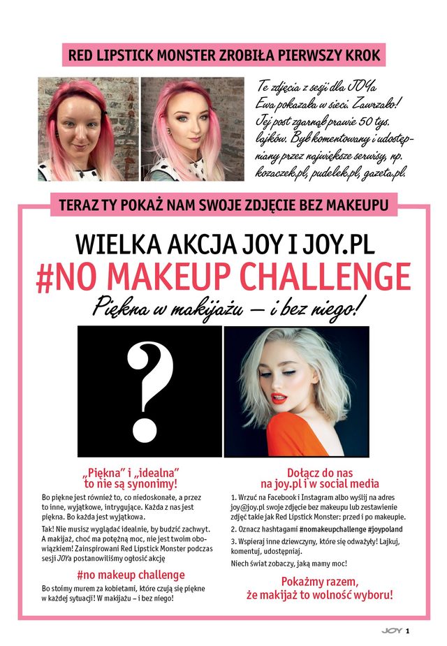 Red Lipstick Monster pokazała się baz makijażu - teraz robią to inne dziewczyny
