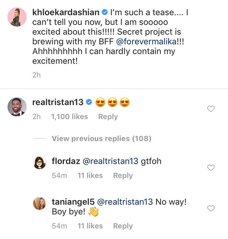 Fani Khloe Kardashian ATAKUJĄ Tristana za komentarz pod jej zdjęciem