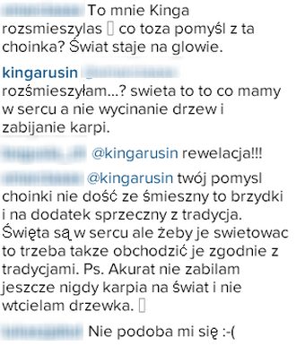 Kinga Rusin ma najbrzydszą choinkę w Warszawie? (Instagram)