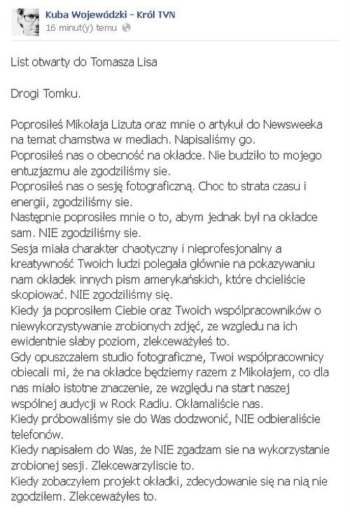 AFERA! Wojewódzki wściekły na Lisa: Stałeś się handlarzem...