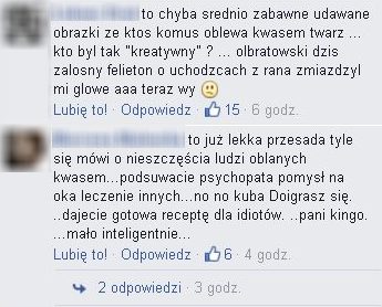 Kinga Rusin oblała kwasem Kubę Wojewódzkiego Kinga Rusin oblała kwasem Kubę Wojewódzkiego