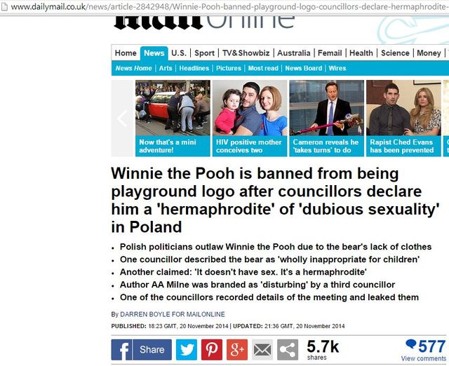 Światowy skandal z Polską i Kubusiem Puchatkiem