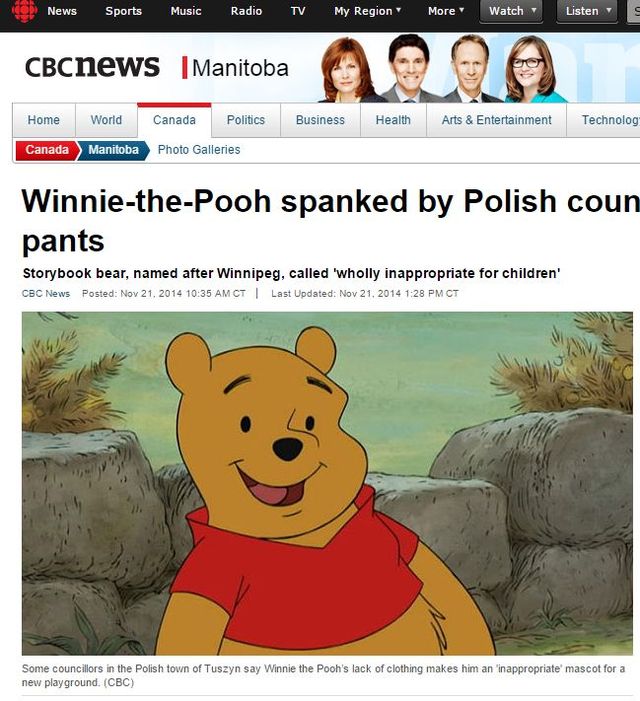 Światowy skandal z Polską i Kubusiem Puchatkiem