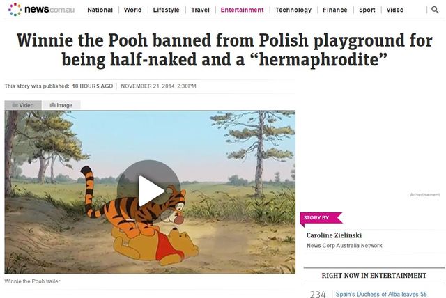 Światowy skandal z Polską i Kubusiem Puchatkiem