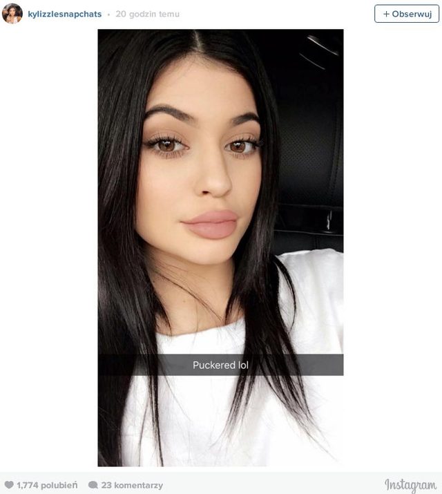 Kylie Jenner zdradziła trik na ponętne usta na Instagramie