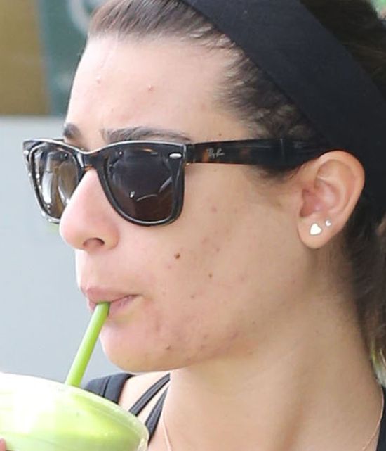 Spocona Lea Michele bez makijażu (FOTO)