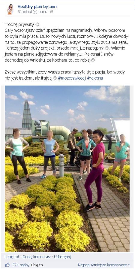 Anna Lewandowska na planie reklamy (FOTO)