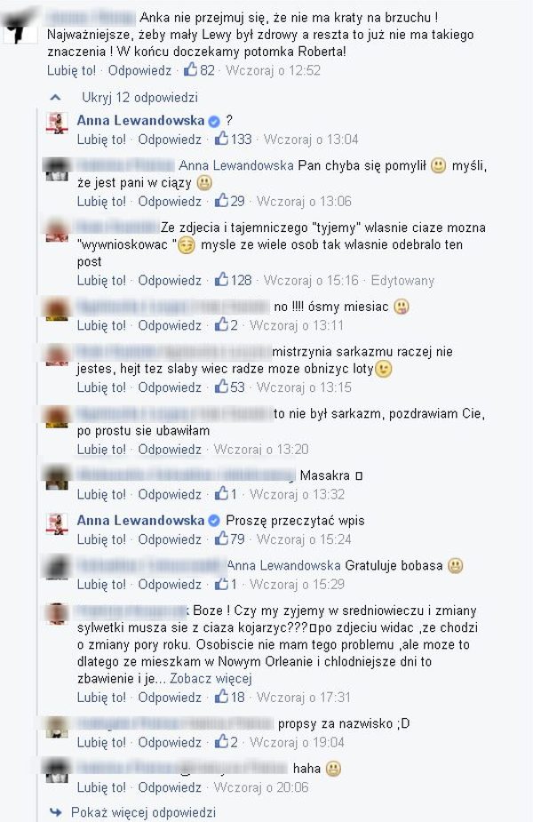 Anna Lewandowska w ciąży? Internauci gratulują