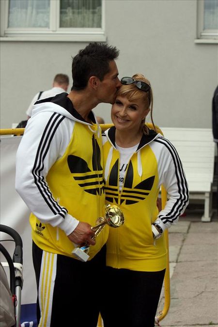 Jak Skrzynecka dopingowała męża na zawodach (FOTO)