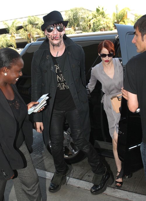 Marilyn Manson z dziewczyną i... twarzowym przekazem (FOTO)
