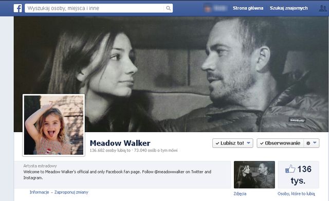 Córka Paula Walkera pokazała swoje zdjęcie z ojcem (FOTO)