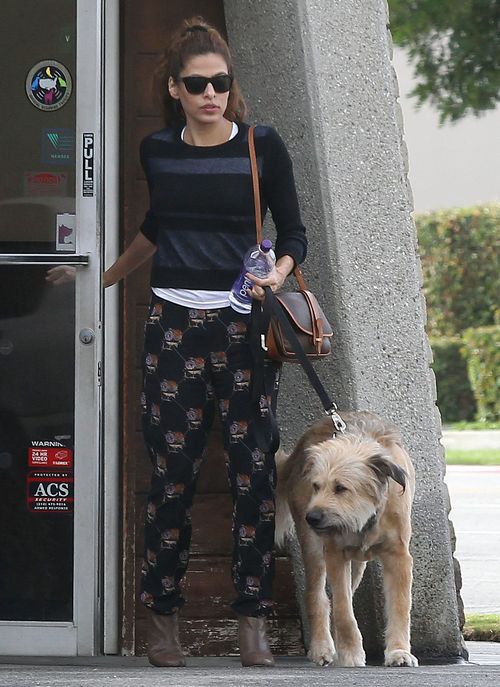 Eva Mendes z psem Ryana Goslinga