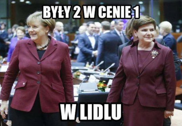 Szydło i Merkel w Brukseli w podobnych garsonkach (MEMY)