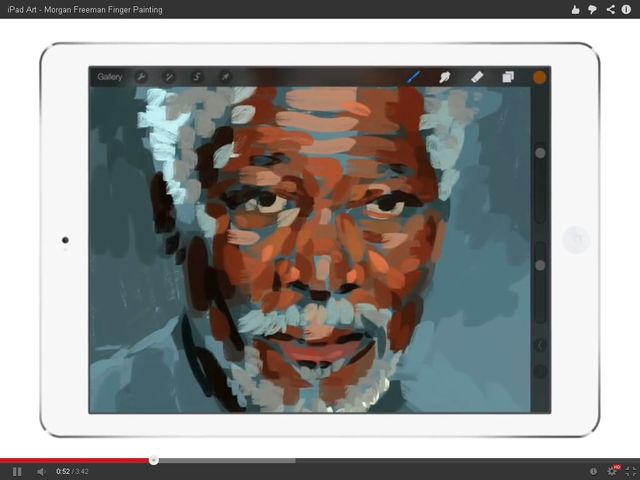 Niewiarygodne! Morgan Freeman namalowany na iPadzie (FOTO)
