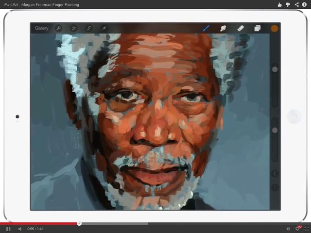 Niewiarygodne! Morgan Freeman namalowany na iPadzie (FOTO)