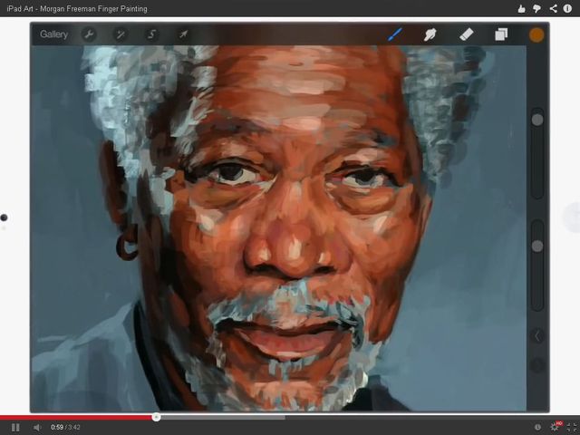 Niewiarygodne! Morgan Freeman namalowany na iPadzie (FOTO)