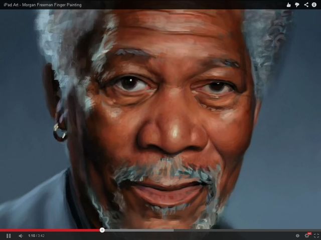 Niewiarygodne! Morgan Freeman namalowany na iPadzie (FOTO)