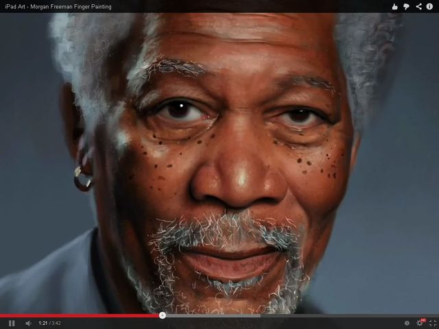 Niewiarygodne! Morgan Freeman namalowany na iPadzie (FOTO)