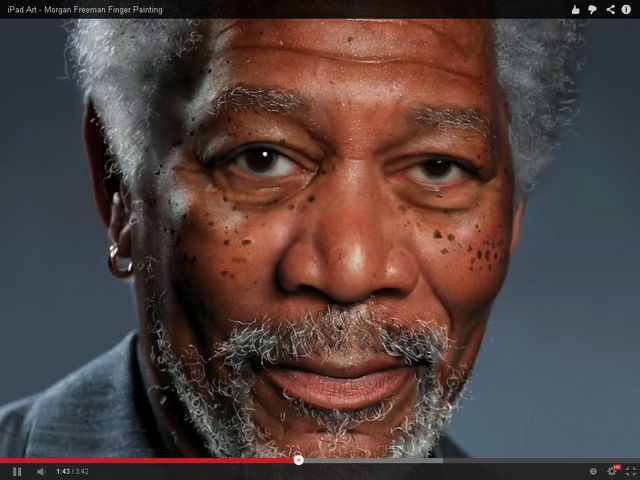 Niewiarygodne! Morgan Freeman namalowany na iPadzie (FOTO)