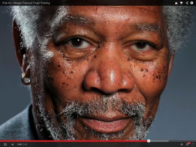 Niewiarygodne! Morgan Freeman namalowany na iPadzie (FOTO)