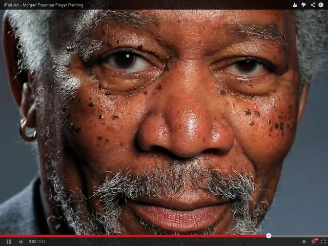 Niewiarygodne! Morgan Freeman namalowany na iPadzie (FOTO)