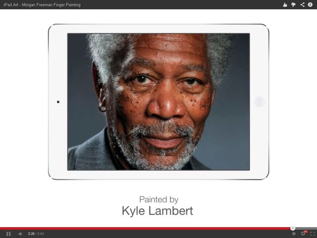Niewiarygodne! Morgan Freeman namalowany na iPadzie (FOTO)