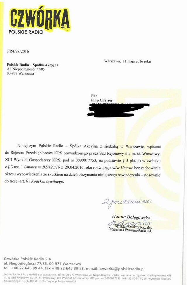 Filip Chajzer WYLECIAŁ z Czwórki!