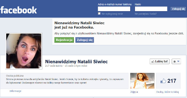 Natalia Siwiec ma swój antyfanklub 