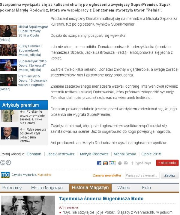 Skandal w Opolu - Donatan zaatakował menedżera Szpaka?