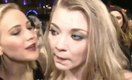 Jennifer Lawrence pocałowała Natalie Dormer w usta