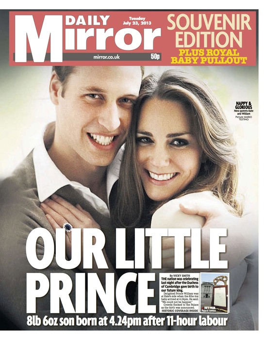 Okładki brytyjskiej prasy krzyczą: Jest syn!