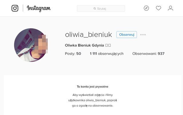Oliwia Bieniuk, córka Anny Przybylskiej komentuje na profilu Martyny Gliwińskiej Oliwia Bieniuk, córka Anny Przybylskiej komentuje na profilu Martyny Gliwińskiej