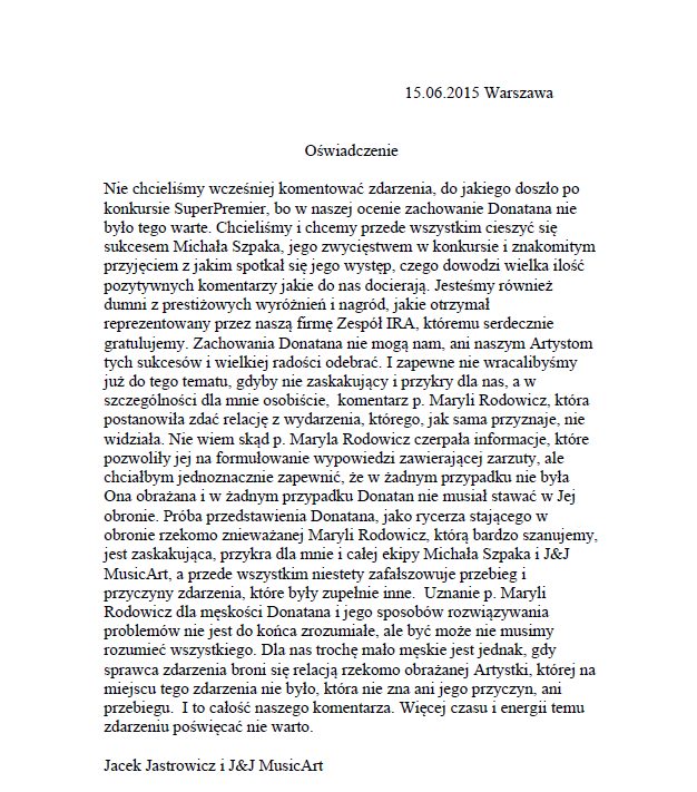 Donatan nie jest żadnym rycerzem? Donatan nie jest żadnym rycerzem?