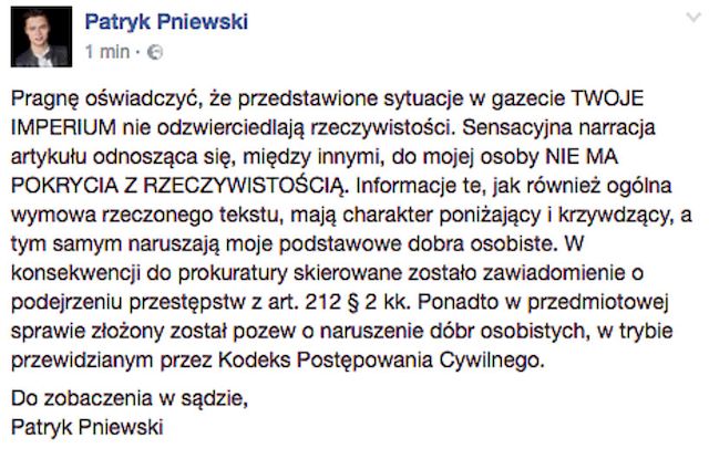 Patryk Pniewski ZMYŚLIŁ związek z Katarzyną Sawczuk?! 
