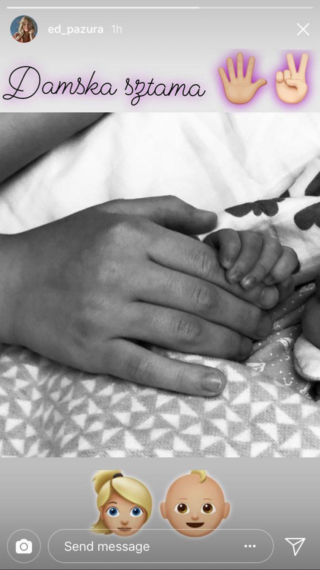 Edyta Pazura dodała PIERWSZE zdjęcie z córką po porodzie (Instagram)
