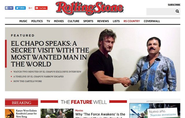 Sean Penn spotkał się w bossem narkotykowym - El Chapo