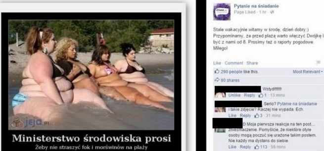 Na FB Pytania na Śniadanie opublikowano niestosowny mem