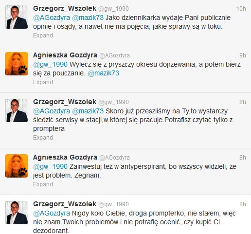 Pyskówka dziennikarki Polsatu na Twitterze