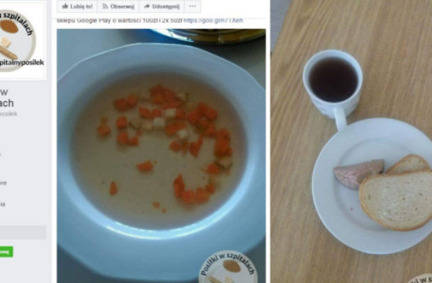 Pacjent wrzucił do sieci zdjęcie szpitalnego posiłku, nikt mu nie wierzy, że…